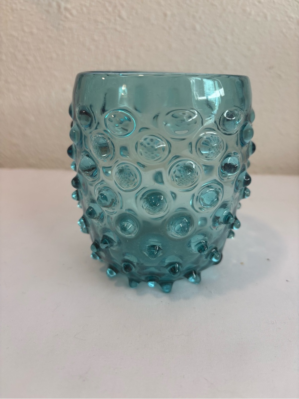 Vintage hobnail candle holder
